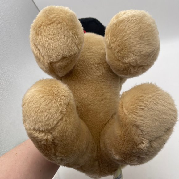 2013 Build A Bear Pug Tan Puppy Dog Pug 14” Stuffed Animal Plush Red Collar - Picture 9 of 10